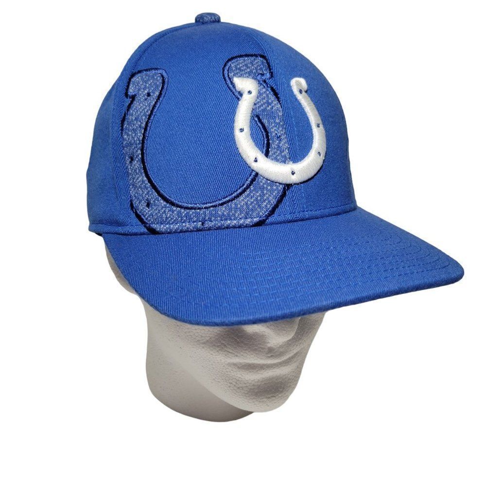 Indianapolis Colts Hat Mens L/XL Fitted‎ Reebok Cap Stretch Wool Blend NFL GUC